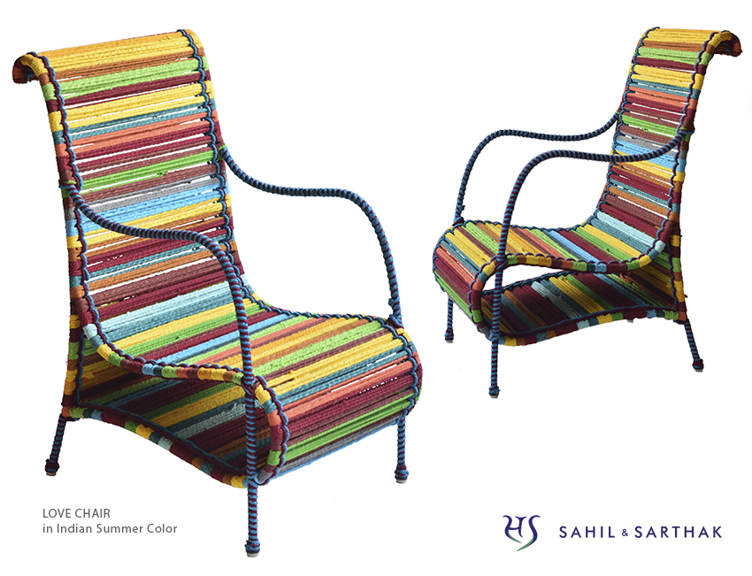 Love Chair in Indian Summer Color  by Sahil & Sarthak